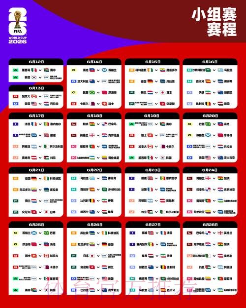 2026世界杯每日赛程怎么看 2026世界杯每日赛程怎么看